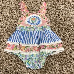 Precious baby girl romper! New with tags!